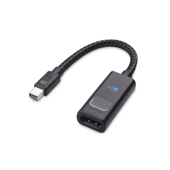 Cable Matters Active 8K Mini DisplayPort 1.4 to HDMI 2.1 Adapter 48Gbps Support 4K 120Hz / 8K 60Hz Mini DisplayPort to HDMI 2.1 Cable Adapter in Black