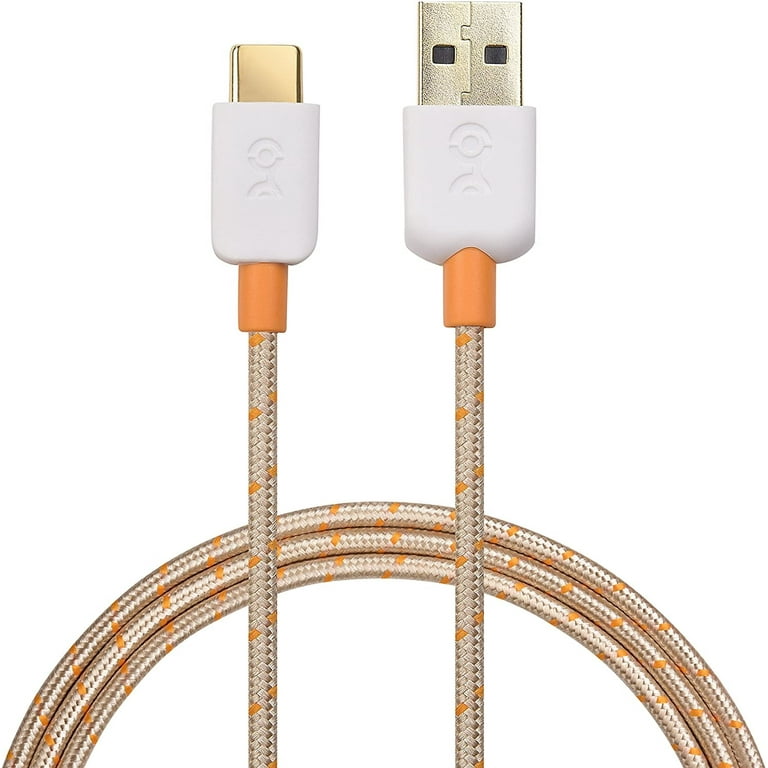 Cable Matters Braided USB C Cable with 3A Fast Charging in Gold