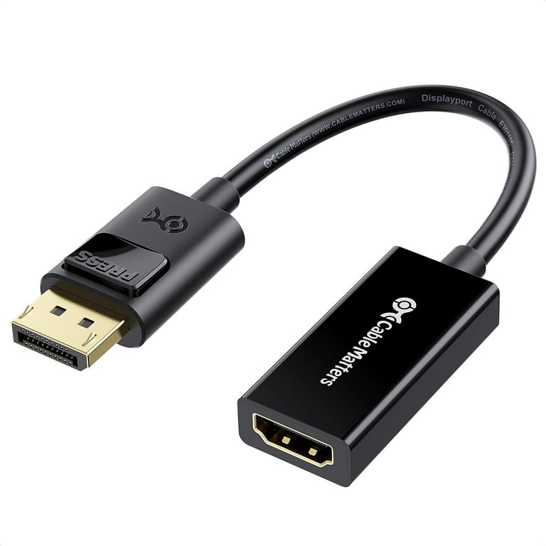 Cable Matters Gold-Plated DisplayPort to HDMI Adapter with Female