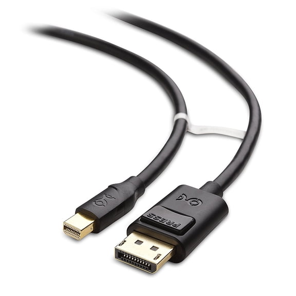 Cable Matters Mini DisplayPort to DisplayPort Cable (Mini DP to DP) in Black 3 Feet - Thunderbolt | Thunderbolt 2 Port Compatible