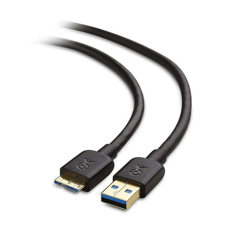 Cable Matters Short Micro USB 3.0 Cable 3 ft (External Hard Drive Cable,  USB to USB Micro B Cable) in Black, Compatible with Seagate, LaCie,  Toshiba