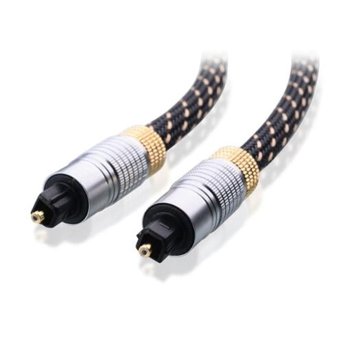 Cable Matters Toslink Cable (Toslink Optical Cable, Digital Optical Audio Cable) 6 Feet with Metal Connectors and Braided Jacket