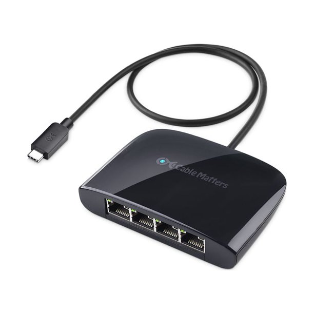 Cable Matters USB C to 4 Port Gigabit Switch (4 Port USB C to Adapter) USBC