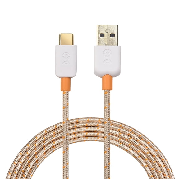Cable Matters USB-C Cable (USB A to USB C Cable / USB C to USB Cable) with Braided Jacket in Gold 6.6 Feet for Samsung Galaxy S9/S8/Note 8, LG G6/V30, Nintendo Switch, Google Pixel and More