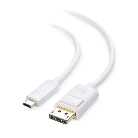 Cable Matters USB C to DisplayPort 1.4 Cable (USB-C to DisplayPort Cable, USB C to DP Cable) Supporting 8K 60Hz in White 6 ft - Thunderbolt 3 Port Compatible with MacBook Pro, Dell XPS 13 and More