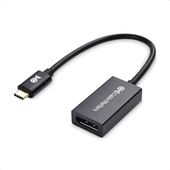 Cable Matters USB C to DisplayPort Adapter with 8K HDR DisplayPort 1.4 - USB Type C and Thunderbolt 3 Port Compatible with Oculus Rift S, MacBook Pro, Dell XPS, Surface Pro and More