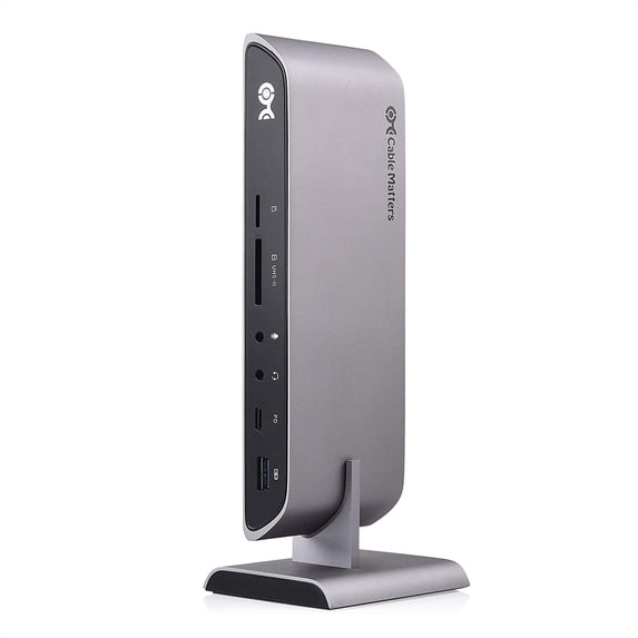 Cable Matters USB C Dock for Windows - Dual 4K HDMI, 80W Charging, UHS-II SD Card Slot, 10Gbps USB-A/USB-C, Gigabit Ethernet - Thunderbolt 3 Port Compatible USB C Docking Station