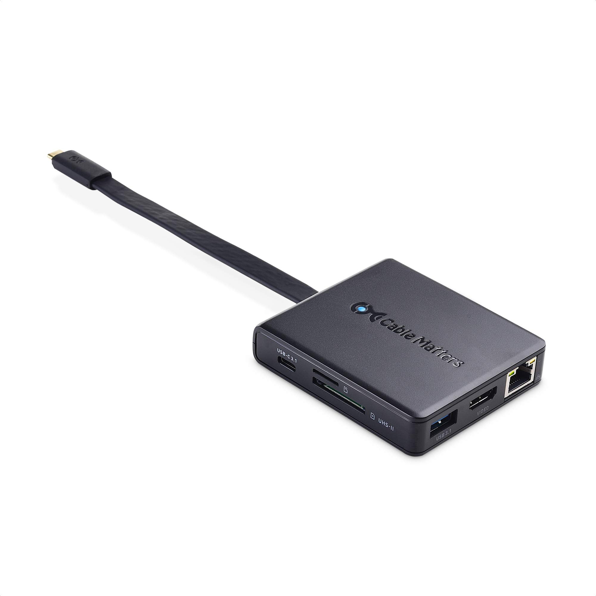Cable Matters 4-in-1 USB C Hub For Microsoft Surface – 4K HDMI, 100W Charging, USB-A/USB-C 10Gbps, Foldable & Portable