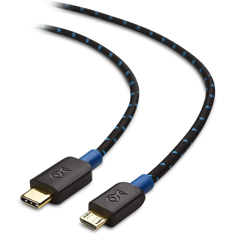  Cable Matters Cable trenzado micro USB a USB-C de 3.3 pies en  negro : Todo lo demás