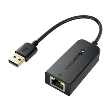 Cable Matters USB to Ethernet Adapter Cable (USB 2.0 to Ethernet / USB to RJ45) Supporting 10 / 100 Mbps Ethernet Network in Black