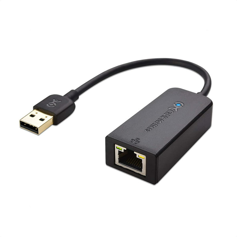 Cable Matters USB to Ethernet Adapter Cable (USB 2.0 to Ethernet / USB to  RJ45) Supporting 10 / 100 Mbps Ethernet Network in Black