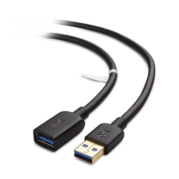Cable Matters USB to USB Extension Cable (USB 3.0 Extension Cable / USB 3 Extension Cable) in Black 6 Feet - Available 3FT - 10FT in Length