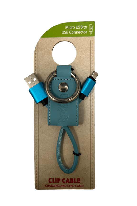 Cable Micro USB Cable Keychain, Compact, Durable, Stylish Charging Solution for Phones, Tablets, Devices, Conveniently Attaches to Keys, Bags, Backpacks for Easy Access Anytime, Anywhere, Blue