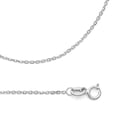 thumbnail image 1 of Cable Necklace Solid 14k White Gold Rolo Chain Diamond Cut Bevelled Link Thin Style, 1.2 mm - 16 inch, 1 of 1