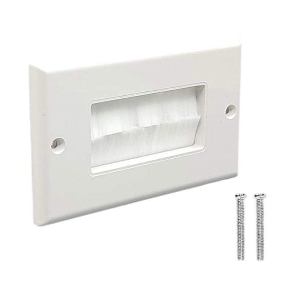 Cable Organize Panel With Bristles Brush Wall Plate