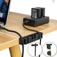 thumbnail image 1 of Cable Organizer Clamp | Self- Power Cord & Data Cable Management | Headphone Wire Holder | Desktop Mount | Soft Plastic | Double-Sided Tape | 1 Piece, 1 of 8