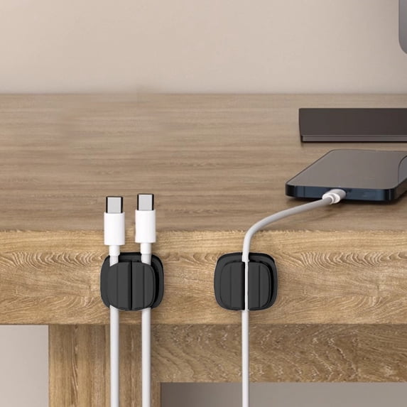 Cable Organizer Clip, Self-Adhesive Cord Holder for Desk, No Drilling Wire Management for Phone Charging and USB Cables, Wall and Car Interior Mount Accessory
