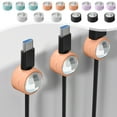 thumbnail image 1 of Cable Organizer Clips 3 Pack for Desk – Cord Holders for Charging Cables, USB Wires, Phone Charger Management – Small Desktop Cable Management Clips for Home Office, 1 of 6