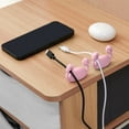 thumbnail image 1 of Cable Organizer, Crab Shape Mobile Phone Charging/Data Cable Holder, Rubber Material, Storage Buckle, Space Saving, Easy To Use, Damage Resistant, For Desk/Home/Travel, Tidy Cables, 1 of 6