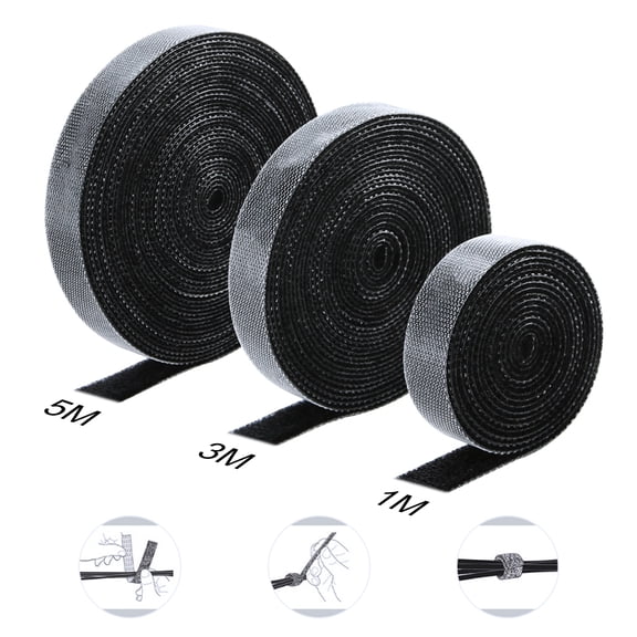 Cable Organizer,Mobile Pc Wire Winder Clip Reusable Tape Mobile Nylon Usb Ties Winder Clip Cable Ties Wire Winder Tape Mobile Pc Cable Reusable Tape (5 Meter) Cable Nylon Usb