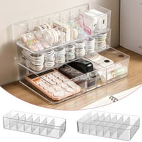Cable Organizer Storage Box with Divider Compartments for Chargers and Cords 27.2x6.6x18.1cm Home Storage (Multicolor),