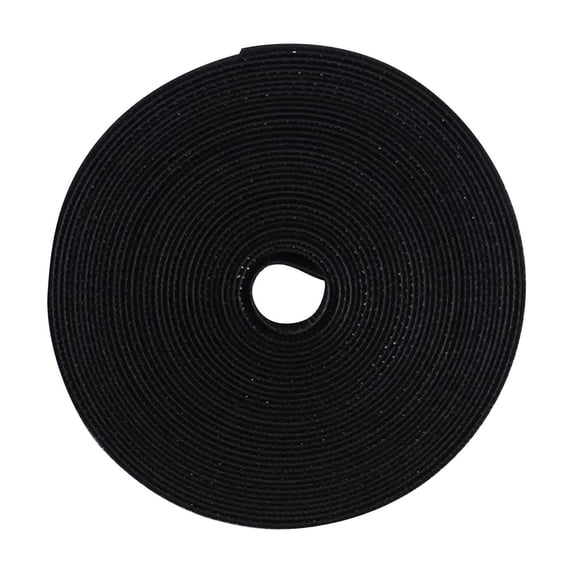 Cable Organizer Straps, Adjustable Hook And Loop Cord Ties For Cable Management, Reusable Fastening Wraps For Tv, Computer, Office, Home, Travel - Black