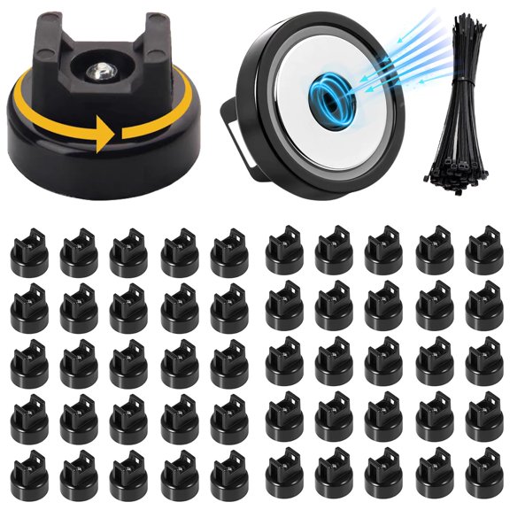 Cable Organizers Black-50pcs Diameter 22mm Wire Holder Management