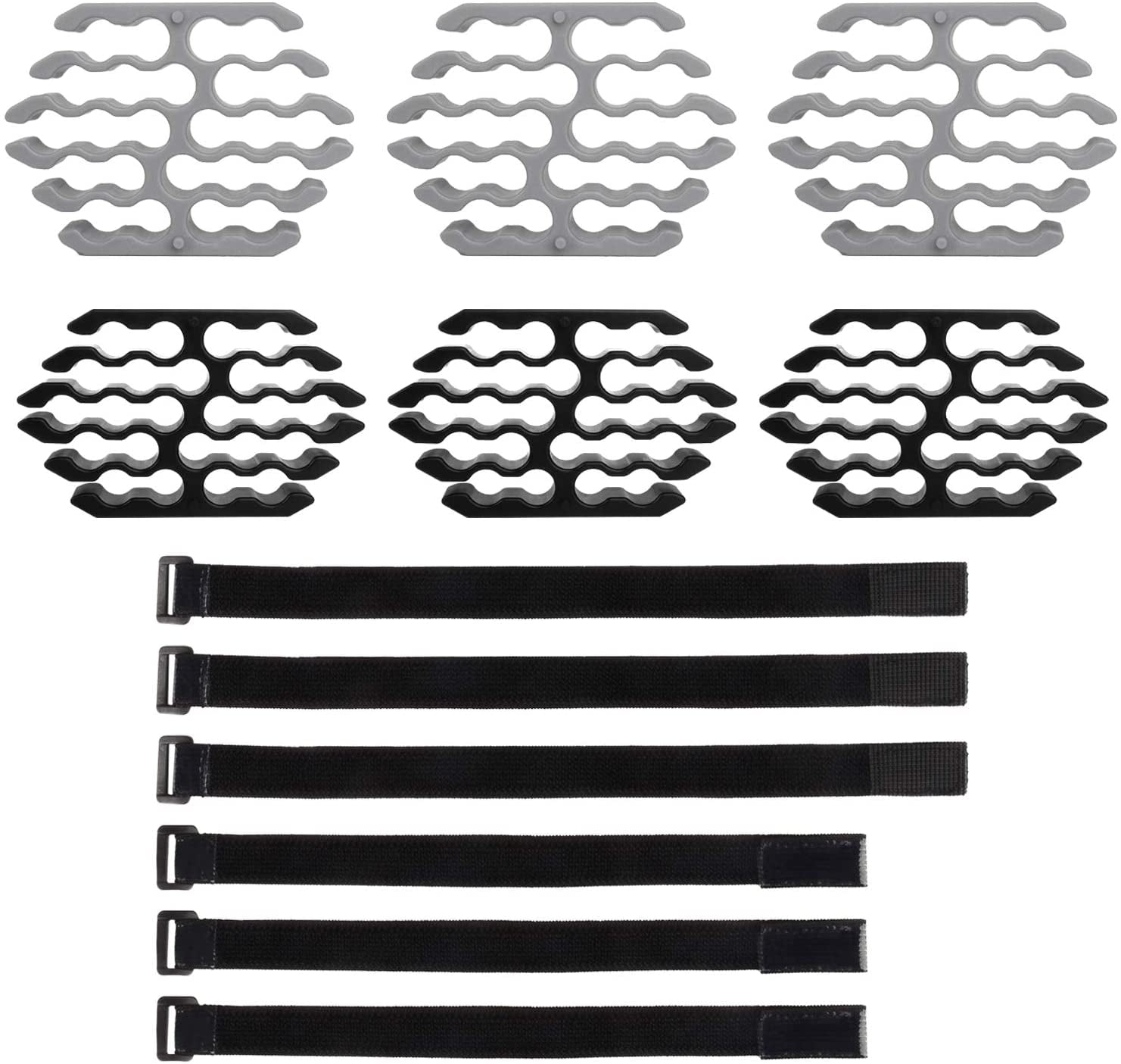 Cable Organizing Kit, 6 Network Cable Management Tools and 6 Fasteners