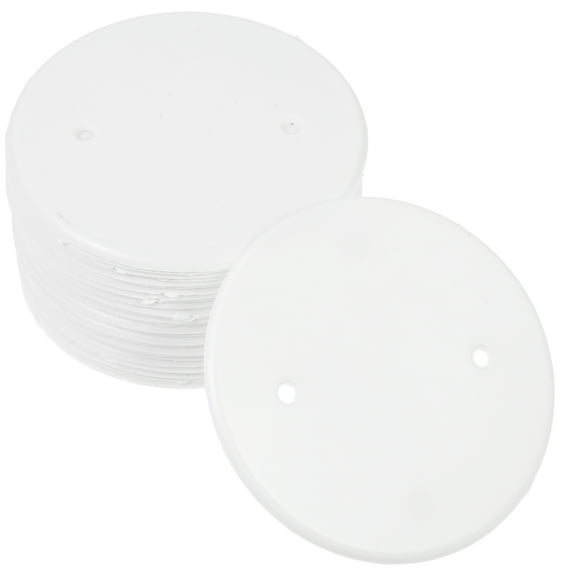 Cable Outlet Cover Plate Wire Round Circle Wall White Ceiling Blank-up Covers Lamps Pp 30 Pcs