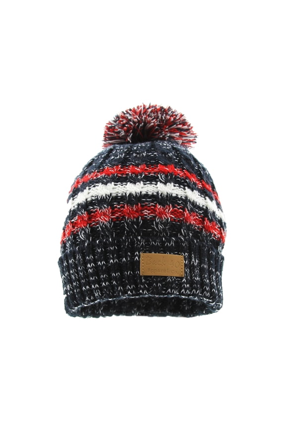 Cable Pom Pom Cuffed Beanie Unisex USA Thick and Warm Knit Winter Hat by Back 40