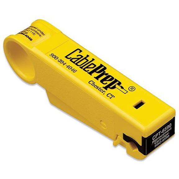 CablePrep CPT-6590-1S Tool Drop Cable/Coax Wire Cable Stripper, RG6/RG59