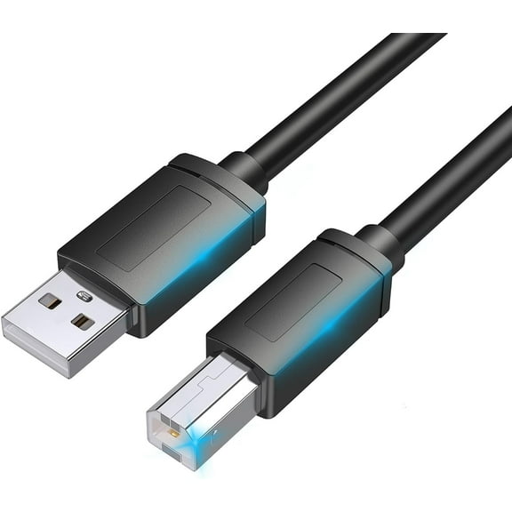 Cable for Printer Printer Cable Compatible with HP DeskJet 2722 2755e 3630 3755 3752,DeskJet Plus 4155,OfficeJet 3830,4650,5255,5260 USB Printer Cable