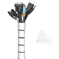 Cable Protection Cover*1 Set Cable Cover 2M Flexible Electrical Cable Management for Storing or Hiding Tv Pc Cables Cable Management for Home and 2M ∅16Mm White