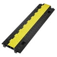 thumbnail image 1 of Cable Protector Ramp 2 Channel, 22000 lbs Capacity Heavy Duty TPU Cord Cover - Driveway, Traffic Speed Bump with Flip-Open Top, Indoor/Outdoor, 1 of 6