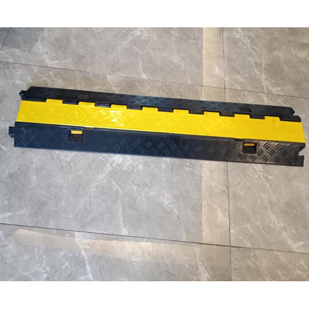 Cable Protector Ramp,2 Channels Speed Bump Hump,11000lbs Capacity Heavy Duty Driveway Hose Cover