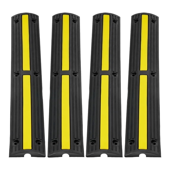 Cable Protector Ramp 3.28ft, 4 Pack - 18000lbs Capacity