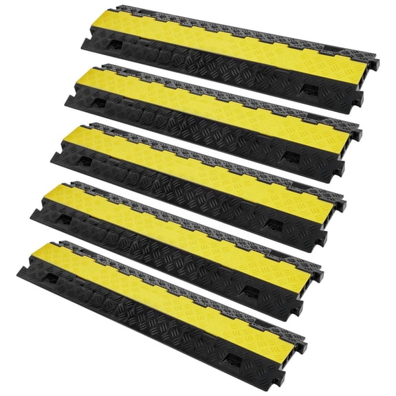 Cable Protector Ramp 5 Pack, 2 Channel, 22000 lbs Capacity