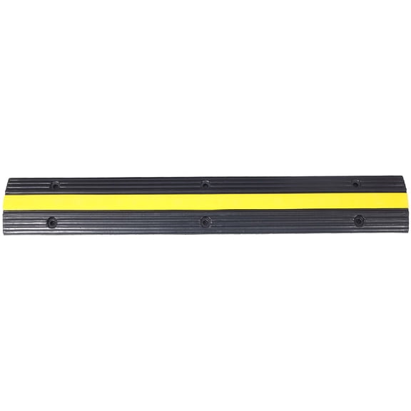 Cable Protector Ramp Rubber Speed Bumps 5 Pack 1 Channel 6600Lbs Load Capacity with Bolts for Driveway Asphalt Concrete Gravel