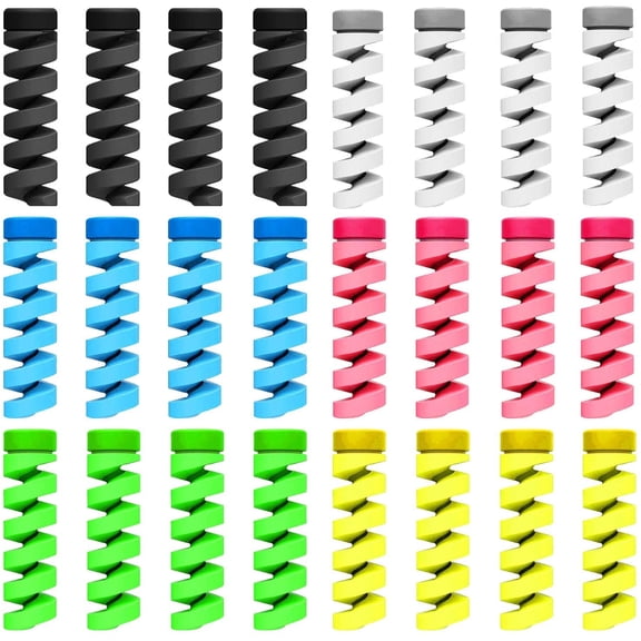 Cable Protector/Wire Repair/Pet Cable Case/Cord Id Cover, 24 Pcs Protector Earphone Headphone Adapter Usb Cable Sleeve