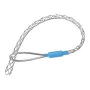 Cable Pulling Grip 0.7FT Wire Mesh Puller Socks Grip Single Head Galvanizing Steel for 4-6mm Cable(Blue)