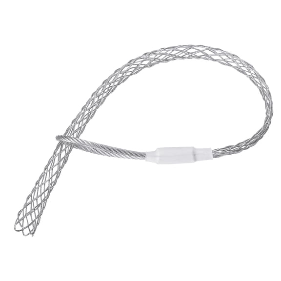 Cable Pulling Grip 1.3FT Wire Mesh Puller Socks Grip Single Head Galvanizing Steel for 15-20mm Cable(White)
