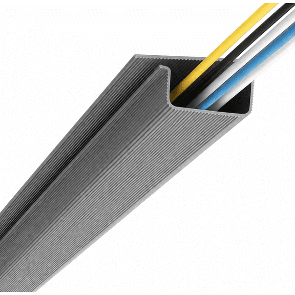 Cable Raceway Cord Concealer, Adhesive Wire Cover for Wall and Desk, Black
