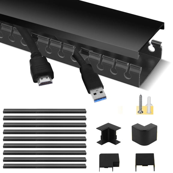 Cable Raceway Kit Wiring Duct Organizer with Cover