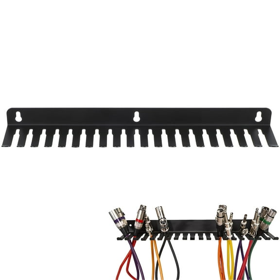 BESTYASH Cable Organizer Storage Rack Black Carbon Steel Wall Mount for Easy Installation and Use