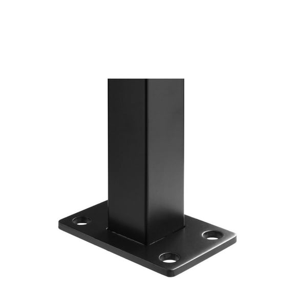 Cable Rail Post Level Deck Stair Post 36 x 1.5 x 1.5" Cable Handrail Post Stainless Steel Brushed Finishing Deck Railing DIY Picket Without Hole Stair Railing Kit with Mount Bracket Black