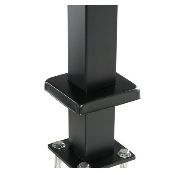 Cable Railing Post 36", Steel Deck Railing Post, SUS304 Stainless Steel, Holeless Design, Black, Stair Handrail Post Kit - 1 Pack