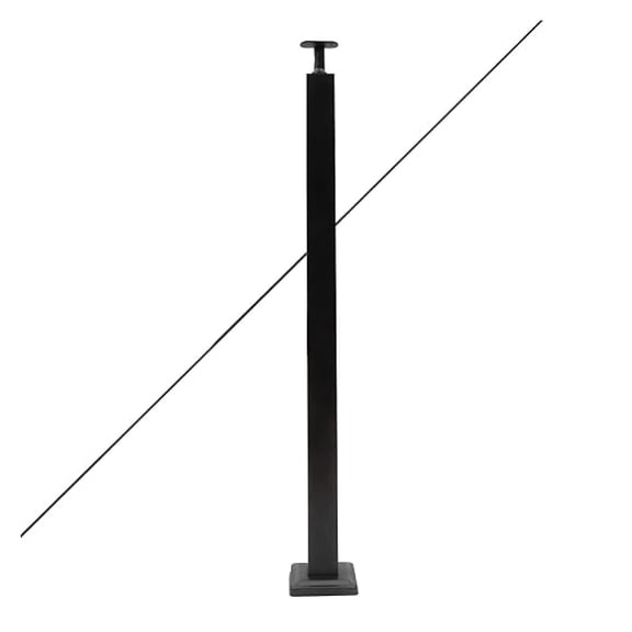 Cable Railing Post 36''x2''x2'' Stainless Steel Square Fence Post Horizontal on Both Sides 30-Drilled Stair Post for Wood Concrete Level Deck Cable Railing System (1PCS)