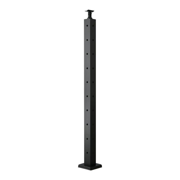 Cable Railing Post, 36x2x2 Inch Black Stainless Steel Corner Post