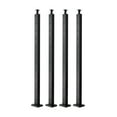 thumbnail image 1 of Cable Railing Post 4-Pack, 42 Inch Stainless Steel Deck Posts with Pre-Drilled Holes, Black Horizontal Railing Kit for Stairs, Porches, Balconies, 1 of 7