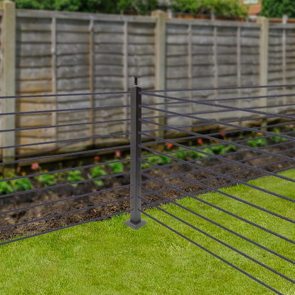 Cable Railing Post Corner Post 36''x2''x2'' Top Mount For Wood Concrete Deck